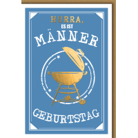 A Geburtstag Karte mit Umschlag Männer, Grill