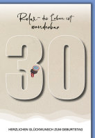 30. Geburtstag - Karte mit Umschlag - Relax am Strand