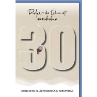 30. Geburtstag Karte mit Umschlag Relax am Strand