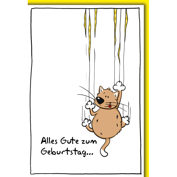 Geburtstag Karte mit Umschlag Katze