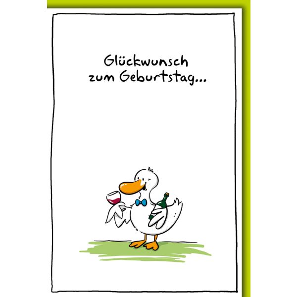 Geburtstag Karte mit Umschlag Ente