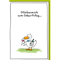 Geburtstag Karte mit Umschlag Ente
