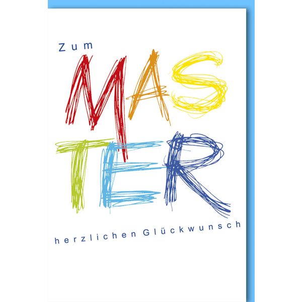 A Master-Karte Zum Master Doppelkarte mit Briefumschlag