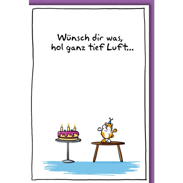 Geburtstag Karte mit Umschlag Hamster