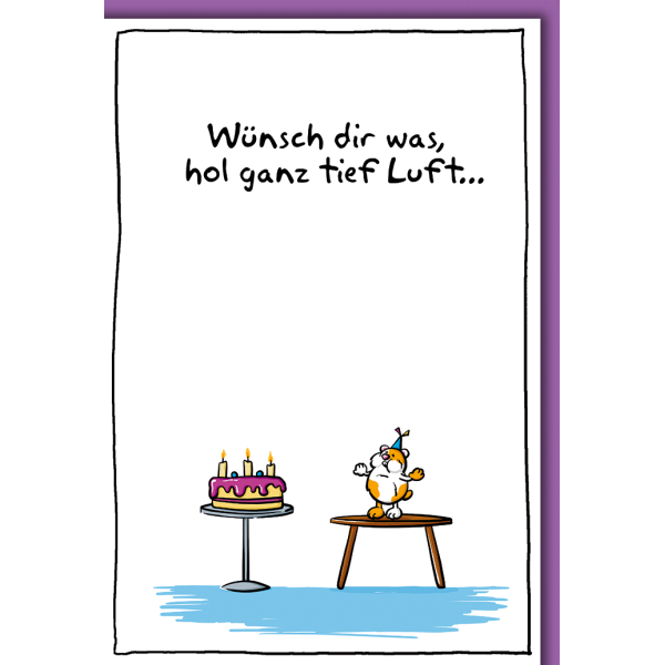 Geburtstag Karte mit Umschlag Hamster