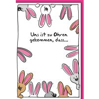 Geburtstag Karte mit Umschlag Hasen