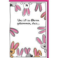 Geburtstag Karte mit Umschlag Hasen