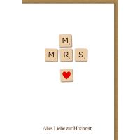 Hochzeitskarten Karte mit Umschlag Mr. & Mrs.