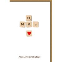 Hochzeitskarten Karte mit Umschlag Mr. & Mrs.