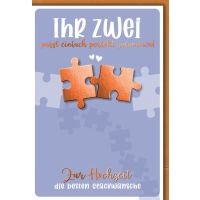Hochzeitskarten Karte mit Umschlag Puzzleteile
