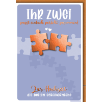 Hochzeitskarten Karte mit Umschlag Puzzleteile