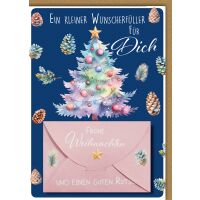 Weihnachten Geldgeschenkkarte Bunter Weihnachtsbaum...