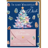 A Weihnachten Geldgeschenkkarte Bunter Weihnachtsbaum...