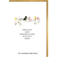 Hochzeitskarten Karte mit Umschlag Gedicht, Wurzeln schlagen