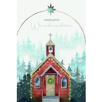 Weihnachten Grußkarte mit Umschlag Kirche,...