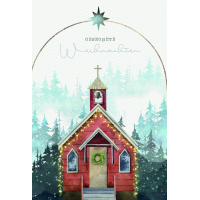 Weihnachten Grußkarte mit Umschlag Kirche,...