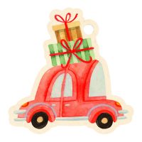 Weihnachten Beutel mit 5 Geschenkanhängern Green...