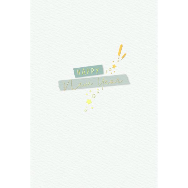Neujahr Silvester Glückwunschkarte Grußkarte mit Umschlag Schriftkarte, Naturka