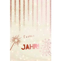Neujahr Silvester Glückwunschkarte Grußkarte...