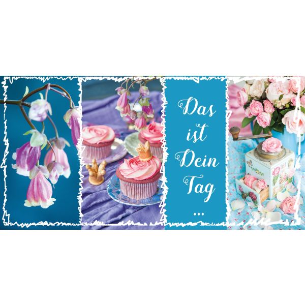 Das ist Dein Tag Glückwunschkarte mit Umschlag Feelings Blumen