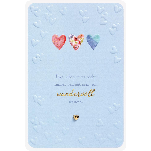 Allgemeine Wünsche Herzen wundervoll Finest Collection unverpackte Glückwunschkarte mit Umschlag