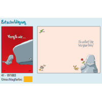 Entschuldigung Grußkarte mit Briefumschlag - Kwal...