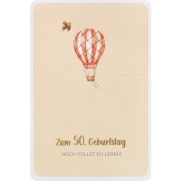 50. Geburtstag Heißluftballon Hoch sollst du Leben...