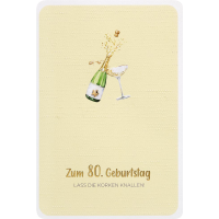 80. Geburtstag Champagner Finest Collection unverpackte...