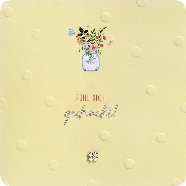 Allgemeine Wünsche Fühl dich gedrückt Blumen Finest Collection unverpackte Glückwunschkarte mit Umschlag