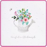 Allgemeine Wünsche Blumen in Gießkanne Finest...