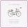 Geburtstag Finest Collection quadratische unverpackte Glückwunschkarte mit Umschlag Zum Geburtstag Fahrrad mit Blumen und Spruch