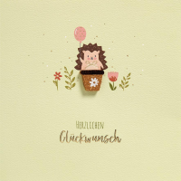 Allgemeine Wünsche Igel mit Ballon Moments...
