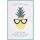 Geburtstag Feelings unverpackte Glückwunschkarte mit Umschlag Ananas Spruch Happy Birthday Applikation