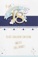 18. Geburtstag - FEELINGS COLLECTION Karte mit Umschlag...