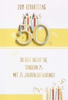 50. Geburtstag - FEELINGS COLLECTION Karte mit Umschlag...
