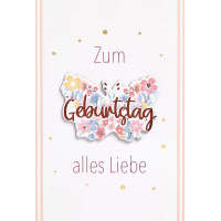 Geburtstag Feelings unverpackte Glückwunschkarte mit...