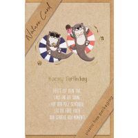 Geburtstag - Nature Card HANDMADE Karte mit Umschlag Otter