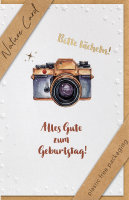 Geburtstag - Nature Card HANDMADE Karte mit Umschlag Kamera