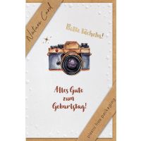 Geburtstag - Nature Card HANDMADE Karte mit Umschlag Kamera
