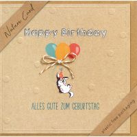 Geburtstag - Nature Card HANDMADE Karte mit Umschlag...