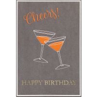 Geburtstag - GOOD VIBES Karte mit Umschlag Cheers Happy...
