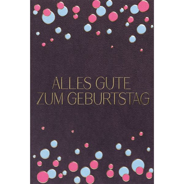 Geburtstag GOOD VIBES Karte mit Umschlag Punkte