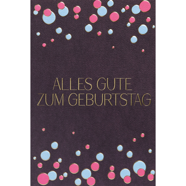 Geburtstag GOOD VIBES Karte mit Umschlag Punkte