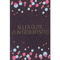 Geburtstag GOOD VIBES Karte mit Umschlag Punkte