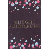 Geburtstag GOOD VIBES Karte mit Umschlag Punkte