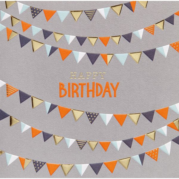 Geburtstag - GOOD VIBES Karte mit Umschlag Girlande