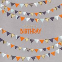 Geburtstag - GOOD VIBES Karte mit Umschlag Girlande