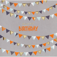 Geburtstag - GOOD VIBES Karte mit Umschlag Girlande