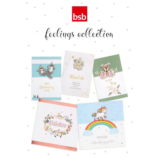 Feeling Collection Karten - Sortiment 64 Dekore à 6 Stück - 2 Kartenformate - UVP: € 1.516,80