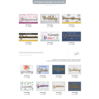 Lettering-Sortiment - 192 Glückwunschkarten mit Umschlägen - 64 Dekore - 4 Kartenformate - Bundle UVP: € 670,08